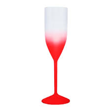 Taca Champagne Degrade 180ml Vermelho